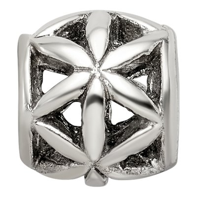 Sterling Silver Bali Floral Bead – view 5