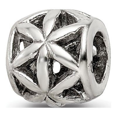 Sterling Silver Bali Floral Bead