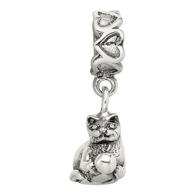 Sterling Silver Kitten Dangle Bead – view 6