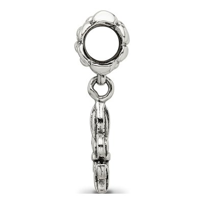 Sterling Silver Fleur de Lis Dangle Bead – view 4