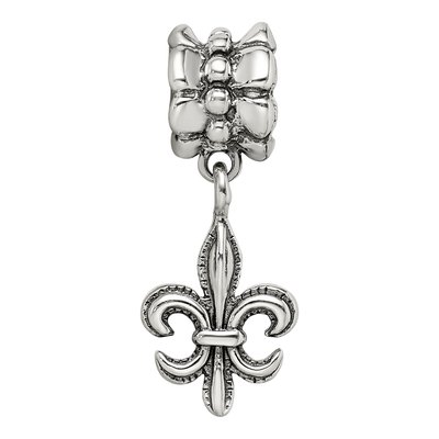 Sterling Silver Fleur de Lis Dangle Bead – view 6