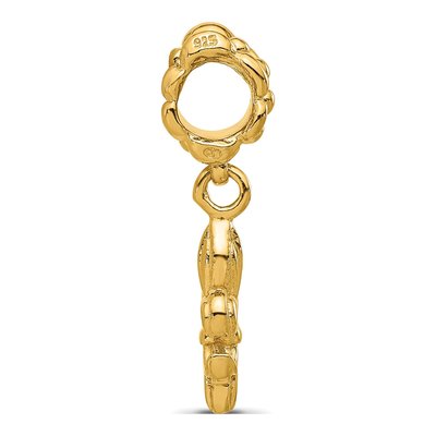 Gold-Plated Sterling Silver Fleur de Lis Dangle Bead – view 3