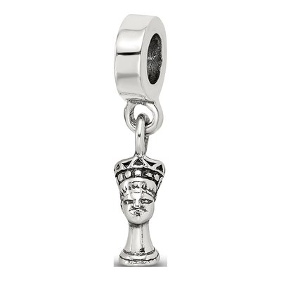 Sterling Silver Nefertiti Dangle Bead
