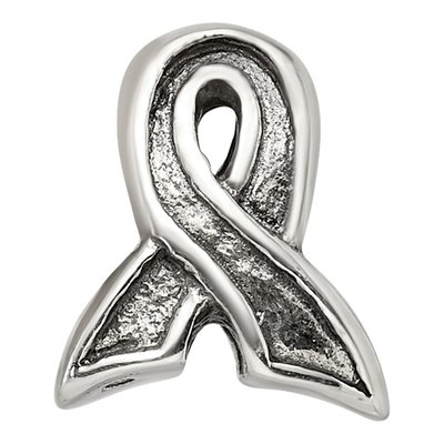 Sterling Silver Awareness Ribbon Bead – view 5