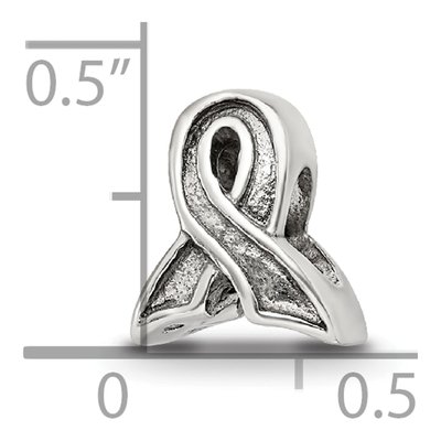 Sterling Silver Awareness Ribbon Bead – view 6