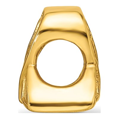 Gold-Plated Sterling Silver Awareness Ribbon Bead – view 4