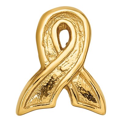 Gold-Plated Sterling Silver Awareness Ribbon Bead – view 6
