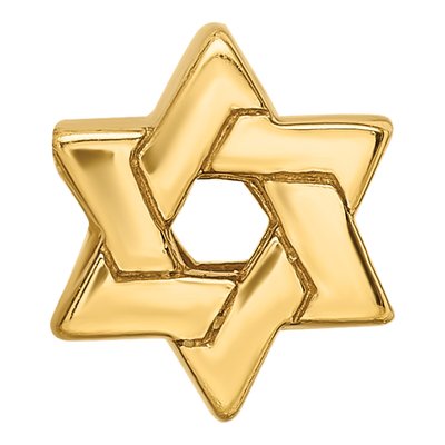 Gold-Plated Sterling Silver Star of David Bead – view 5