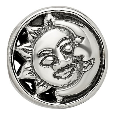 Sterling Silver Sun Moon Bead – view 5
