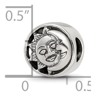 Sterling Silver Sun Moon Bead – view 6