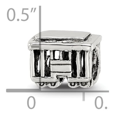 Sterling Silver Streetcar Bead – view 7