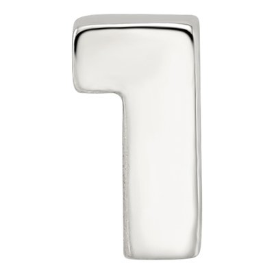 Sterling Silver Number 1 Bead – view 5