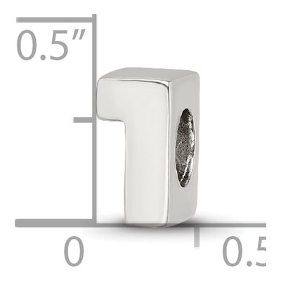 Sterling Silver Number 1 Bead – view 6