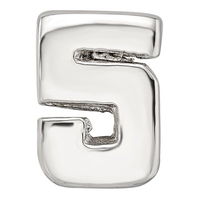 Sterling Silver Numeral Bead – view 5