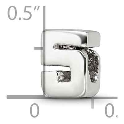 Sterling Silver Numeral Bead – view 6