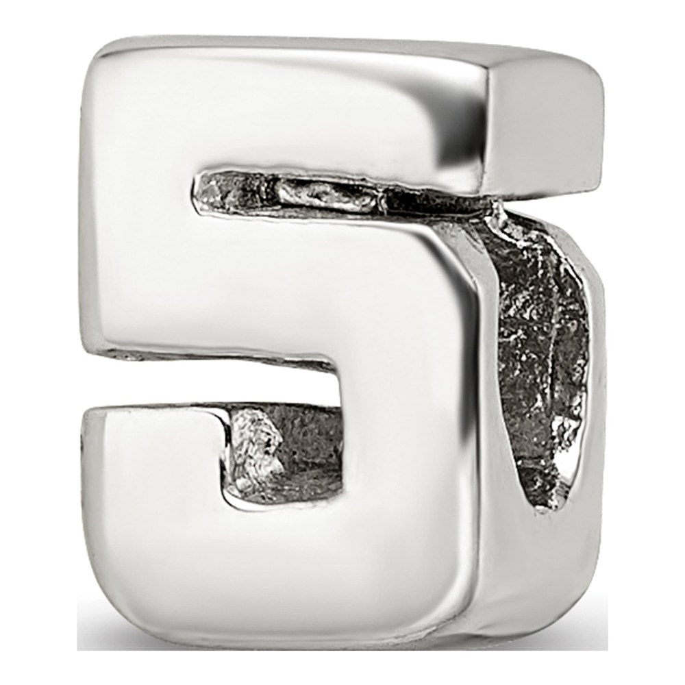 Sterling Silver Numeral Bead