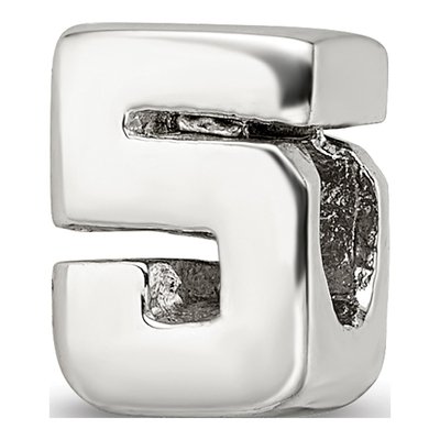 Sterling Silver Numeral Bead