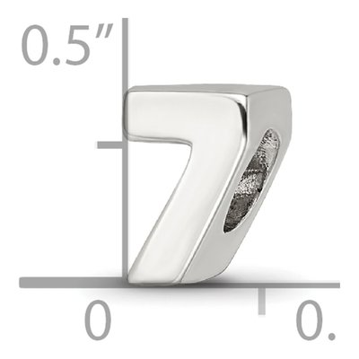 Sterling Silver Number 7 Bead – view 6