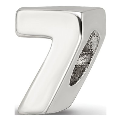 Sterling Silver Number 7 Bead