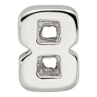 Sterling Silver Number 8 Bead – view 5