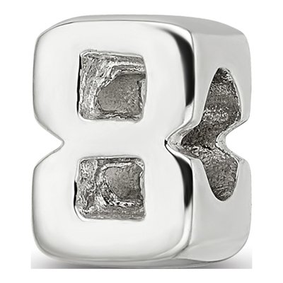 Sterling Silver Number 8 Bead
