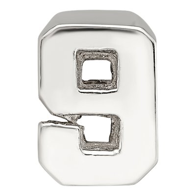 Sterling Silver Number 9 Bead – view 5