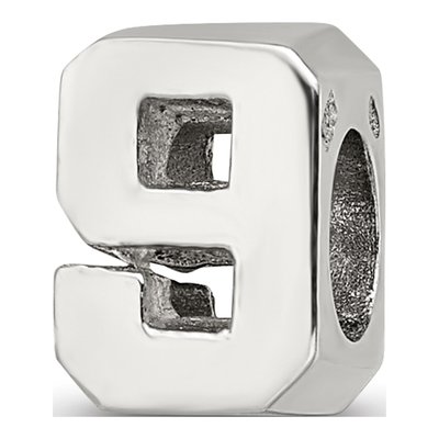 Sterling Silver Number 9 Bead