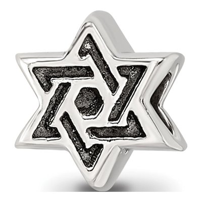 Sterling Silver Kids Star of David Bead – view 7