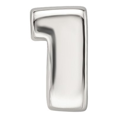 Sterling Silver Kids Number 1 Bead – view 5