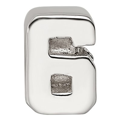 Sterling Silver Kids Number 6 Bead – view 5
