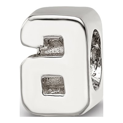 Sterling Silver Kids Number 6 Bead – view 7
