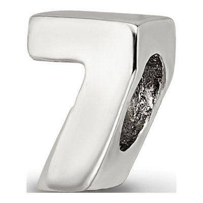 Sterling Silver Kids Number 7 Bead