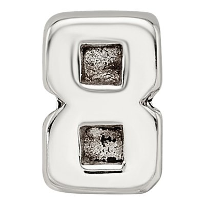 Sterling Silver Kids Number 8 Bead – view 6