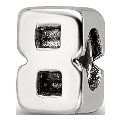 Sterling Silver Kids Number 8 Bead