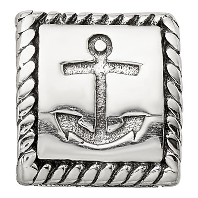 Sterling Silver Anchor Cross Heart Bead – view 5