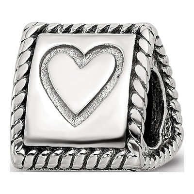 Sterling Silver Anchor Cross Heart Bead – view 6