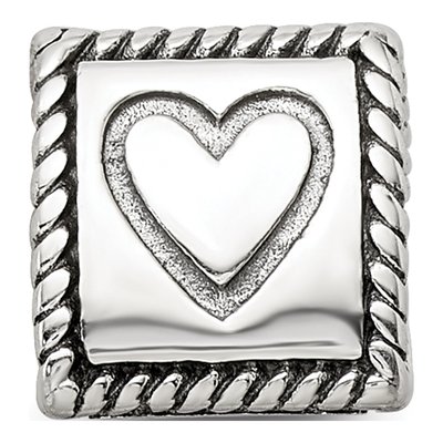 Sterling Silver Anchor Cross Heart Bead – view 7