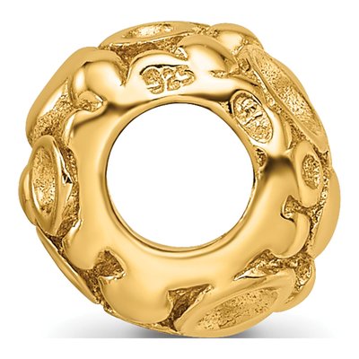 Gold-Plated Sterling Silver Bali Dots Bead – view 4