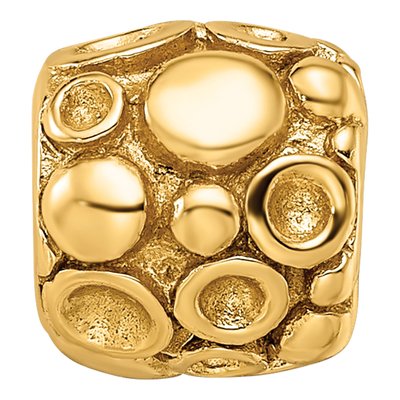 Gold-Plated Sterling Silver Bali Dots Bead – view 5