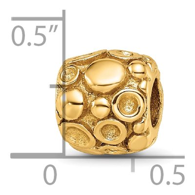 Gold-Plated Sterling Silver Bali Dots Bead – view 6