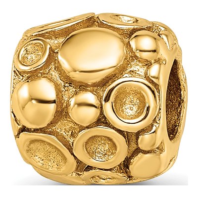 Gold-Plated Sterling Silver Bali Dots Bead