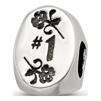 Sterling Silver Mom Trilogy Number 1 Bead – view 8