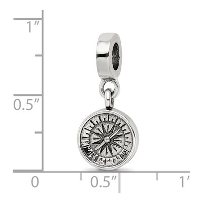 Sterling Silver Compass Dangle Bead – view 5