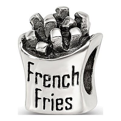 Sterling Silver French Fries Bead
