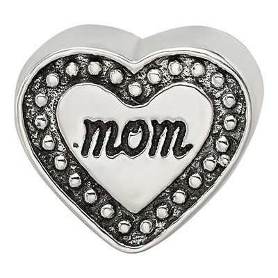 Sterling Silver Mom Heart Bead – view 5