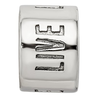 Sterling Silver Live Laugh Love Spacer Bead – view 5