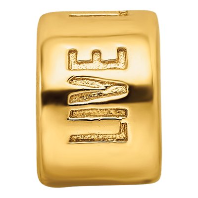 Gold-Plated Sterling Silver Live Laugh Love Spacer Bead – view 5