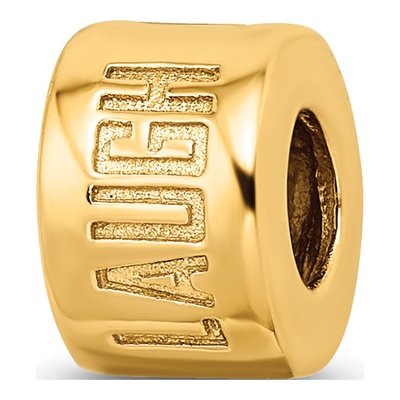 Gold-Plated Sterling Silver Live Laugh Love Spacer Bead – view 6