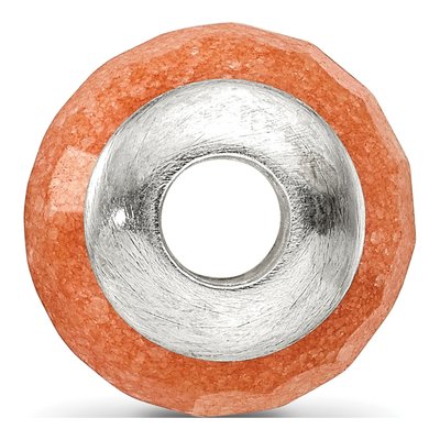 Sterling Silver Peach Quartz Bead – view 4