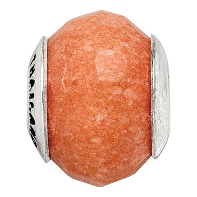 Sterling Silver Peach Quartz Bead – view 6